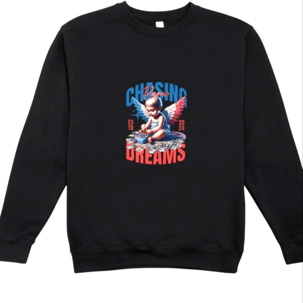 Mens Crew Neck Sweater " Chasing Paper Dreams"